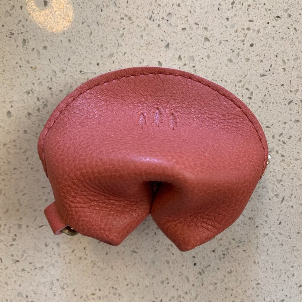 Portland Leather Company Fortune Cookie Coin Purse Keychain